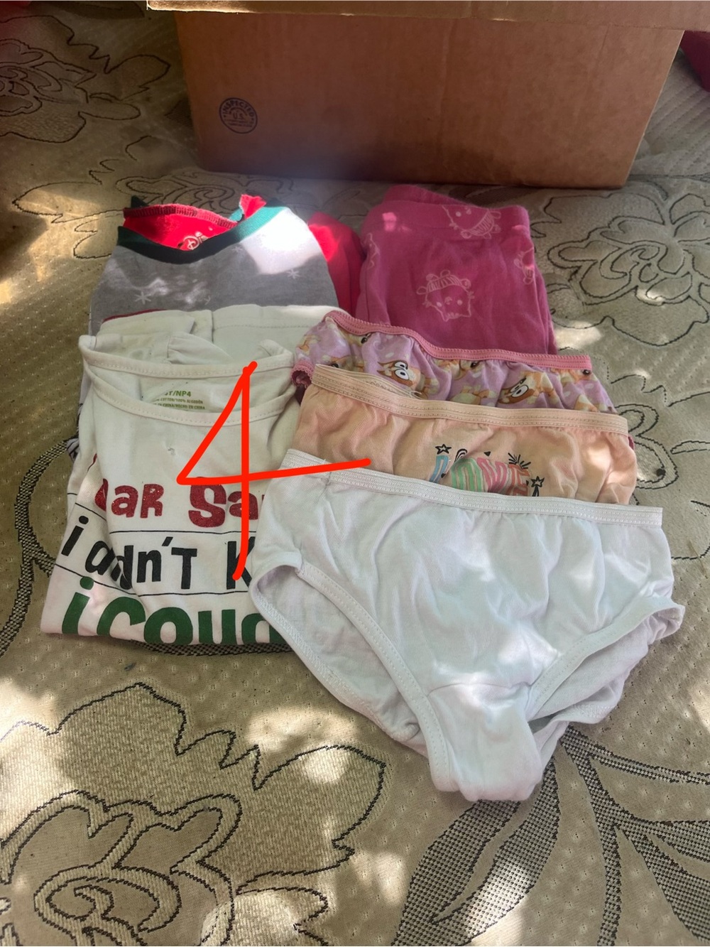 Kids Cotton Briefs – White and Pink Underwear Set